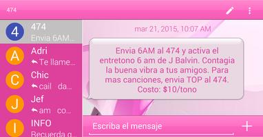 THEME FOR EVOLVESMS PINK GLASS screenshot 2
