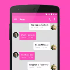 download EvolveSMS Theme Pink Material APK