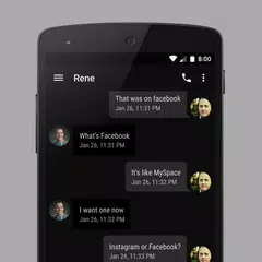 EvolveSMS Theme Black Material APK 下載