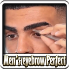 Perfect eyebrows man icon