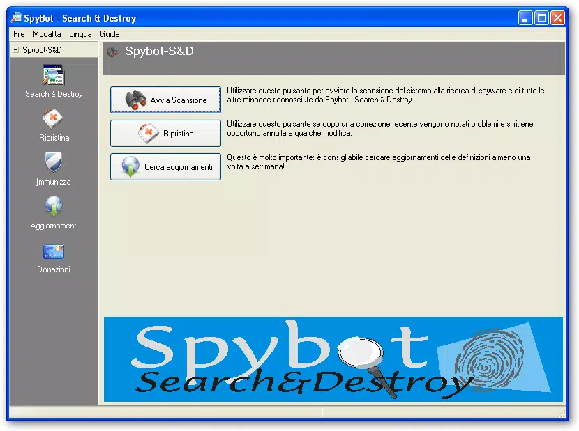 Spybot - Search & Destroy for Windows XP