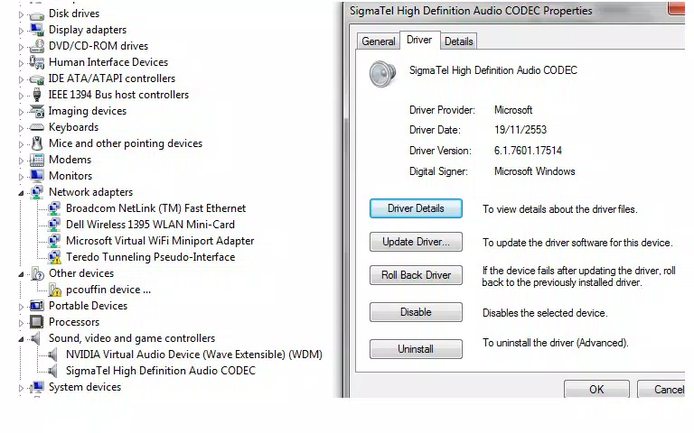 SigmaTel High Definition Audio CODEC