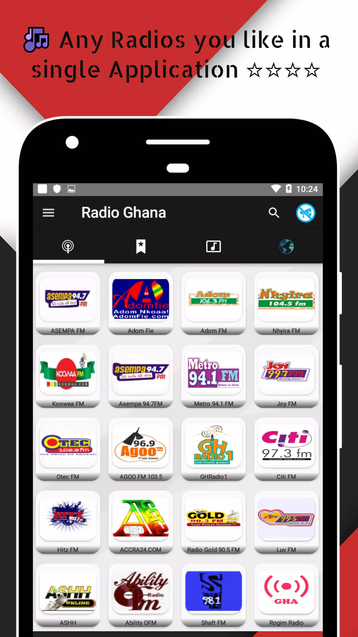 ghana radio FM - All ghanaian radio stations APK pour Android Télécharger