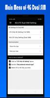 4G LTE Only Network Mode Dual تصوير الشاشة 1
