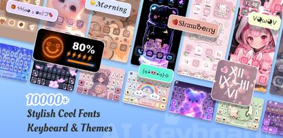 Fonts Textart AI Keyboard poster