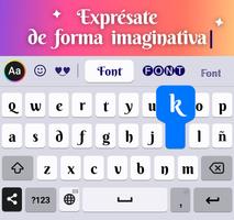 Teclado fonts: Letras y fuente Poster