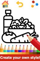 Food Coloring Pages: Fruits and Vegetables Images 海報