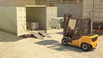 3D Forklift Simulator Parking  الملصق