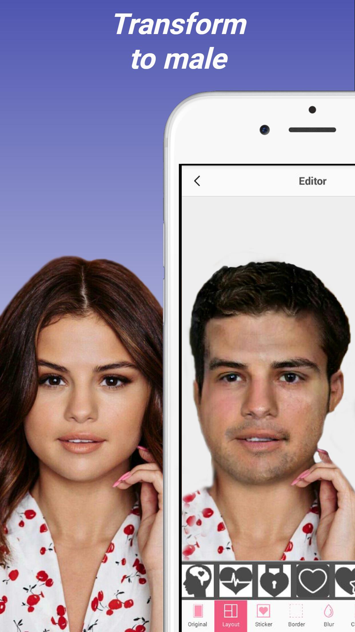 Face Changer Photo Gender Editor For Android Apk Download - how to change gender on roblox mobile