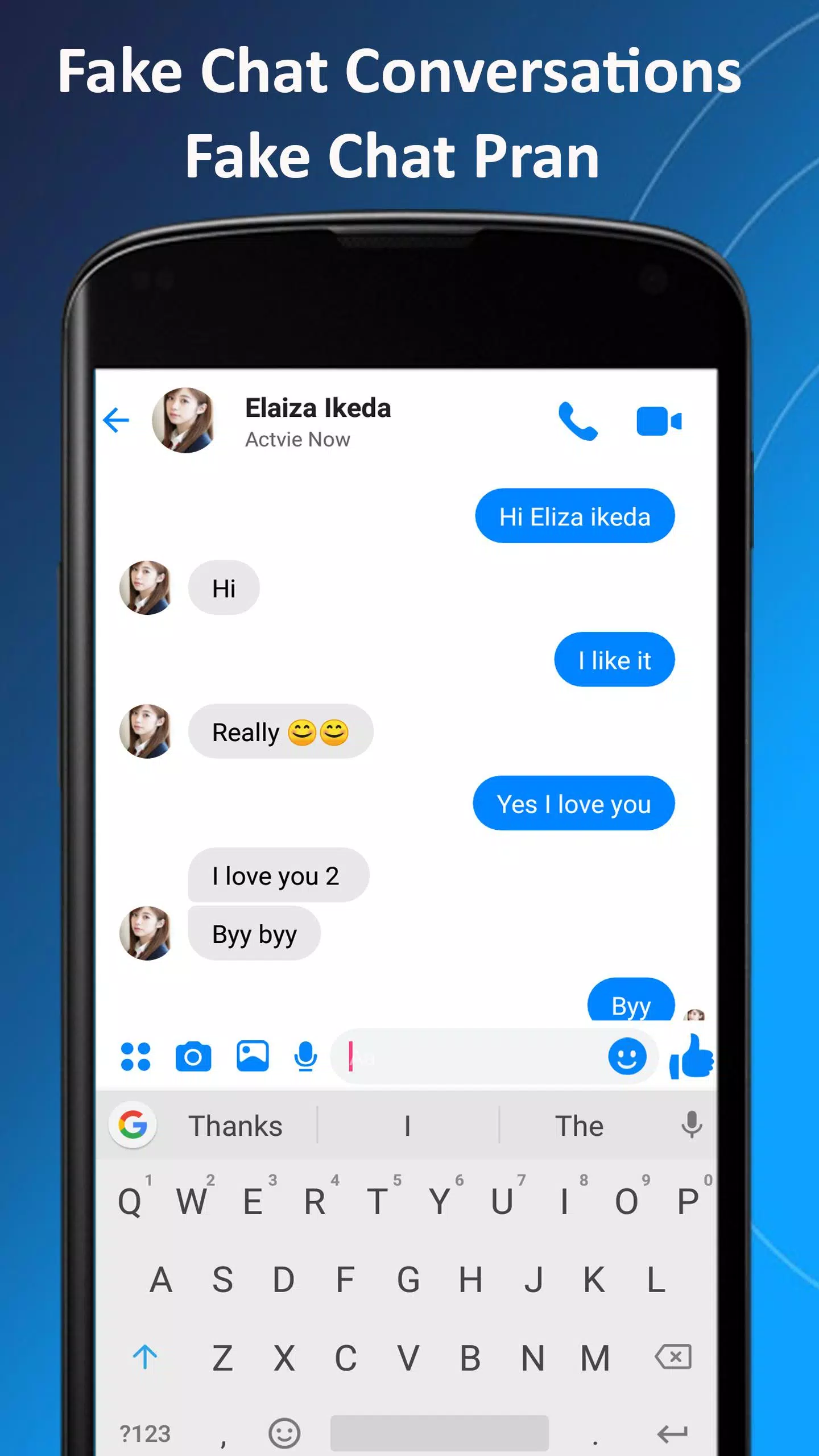 Fake chat conversation