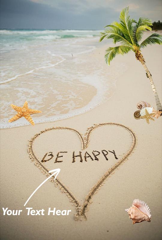 Write Name On Sand Beach Message With Sea Wave For Android Apk Write Name On Sand Beach Message With Sea Wave Poster