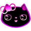 Neon Lily Kitty Live Wallpaper