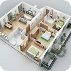 3D House Plan Ideas icône