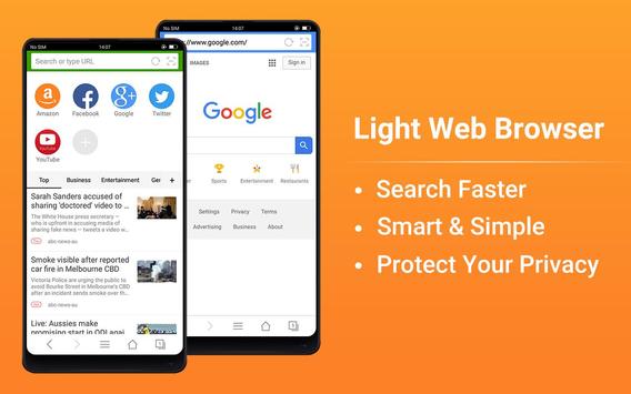 android icin web tarayici hizli ozel