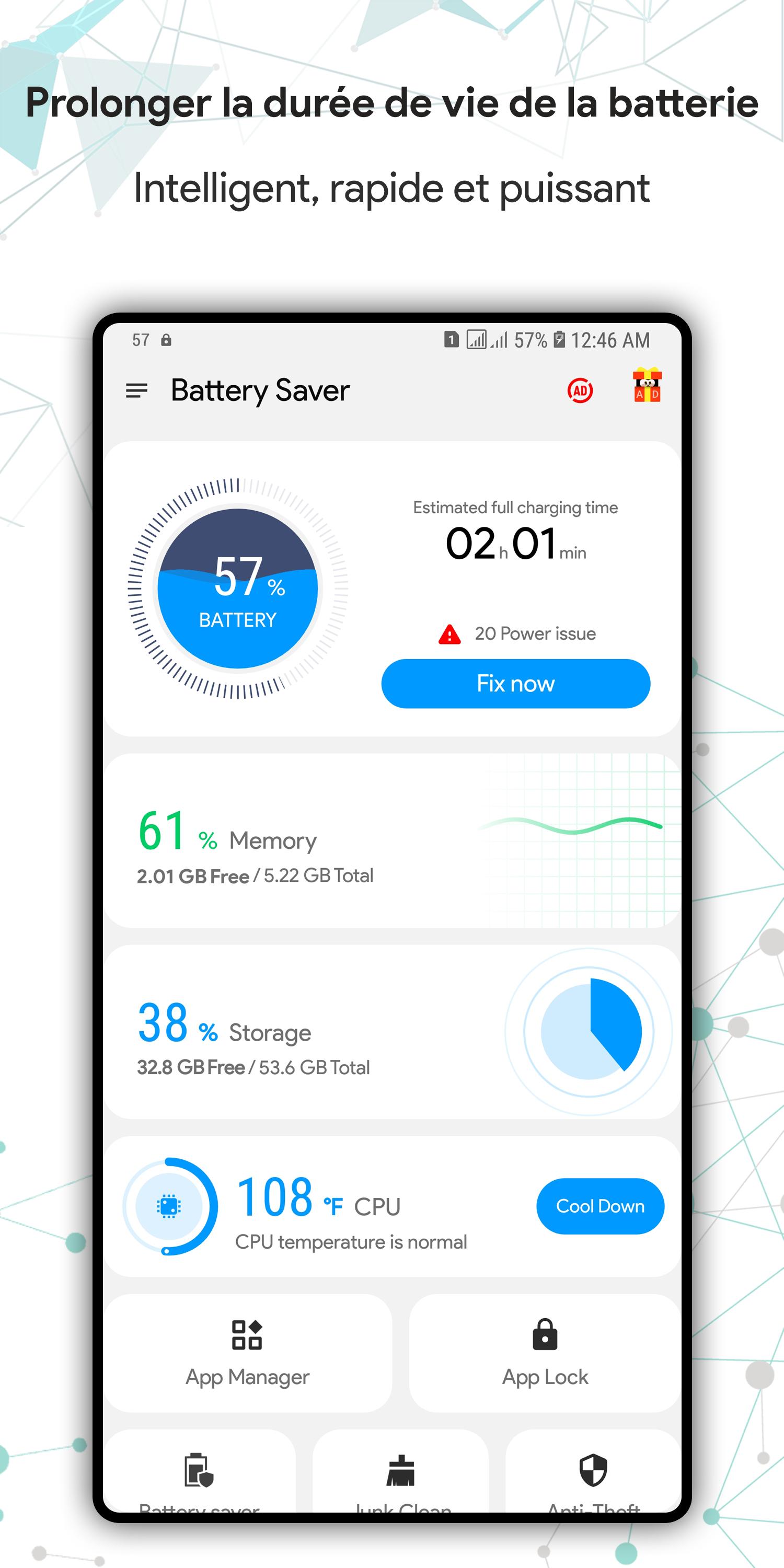 Battery Saver, Nettoyage Cache APK pour Android Télécharger