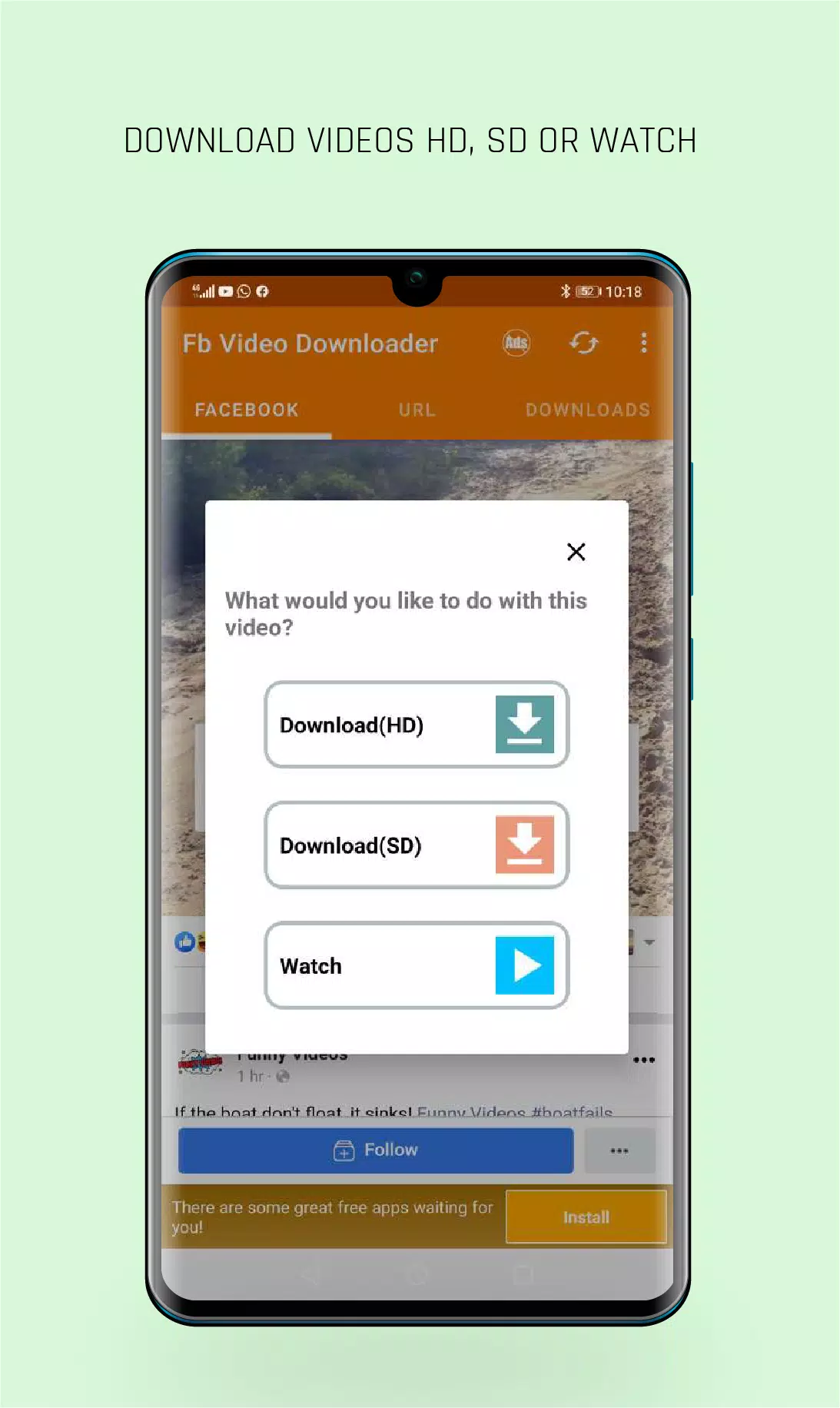 Facebook video downloader apk