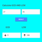 GCD LCM Calculater Zeichen