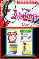 women diary female diary Poster