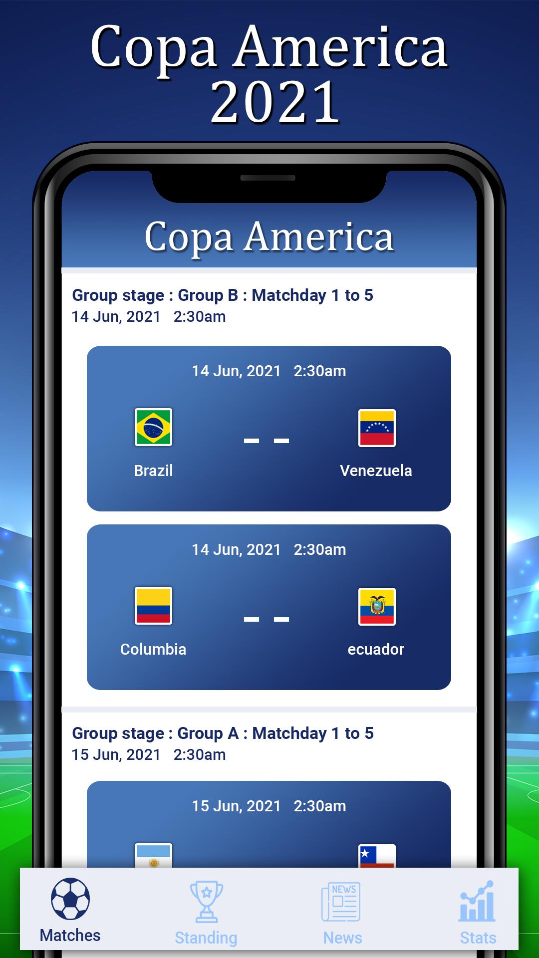 Copa America 2021 Schedule Live Scores & Points APK for Android Download