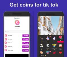 Win Coins for Tik Tok Live Affiche