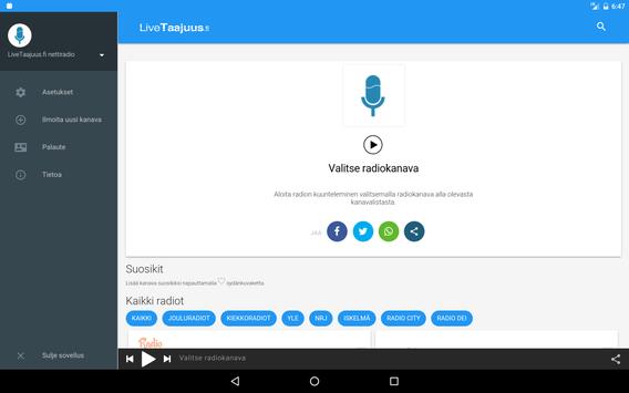 برنامه‌نما LiveTaajuus.fi Nettiradio عکس از صفحه