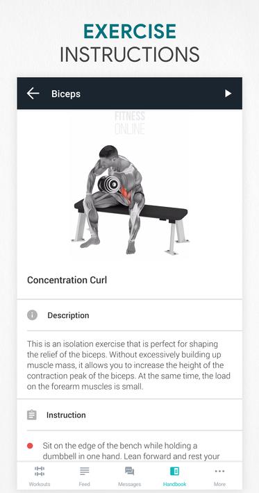 Fitness app: home, gym workout screenshot 4