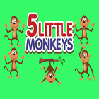 five little monkeys kids favorite rhyme song icon