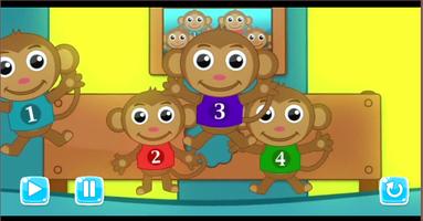 five little monkeys kids favorite rhyme song Screenshot 1