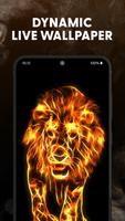 Fire Lion Wallpaper + Keyboard poster