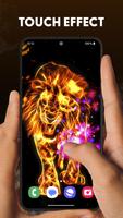 Fire Lion Wallpaper + Keyboard screenshot 1