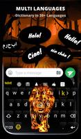 Fire Lion Wallpaper + Keyboard capture d'écran 3