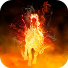 Fire Horse 3D Video Wallpaper icône