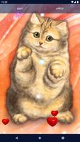 Cute Fluffy Cat Live Wallpaper スクリーンショット 3