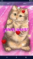 Cute Fluffy Cat Live Wallpaper تصوير الشاشة 1