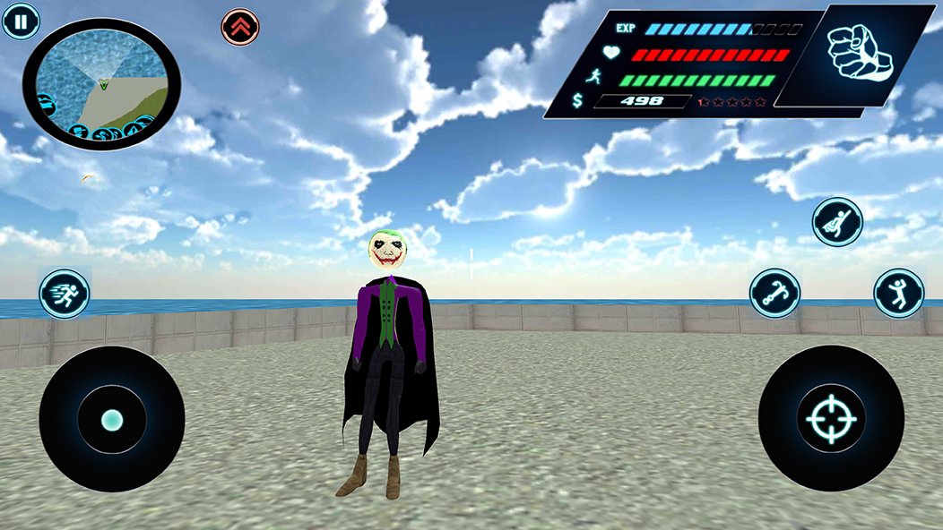 Stickman Flying Joker Rope Hero Street Gangster APK für Android