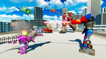 Flying Car Robot Dino Machine ポスター