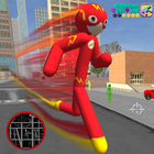 Flash Stickman rope hero - Speed Hero Vigas City أيقونة
