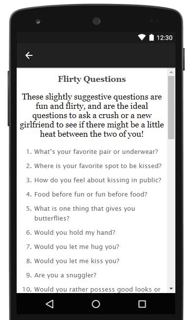 Would you rather game flirty questions