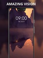 Floating boat on the lake live wallpaper Affiche
