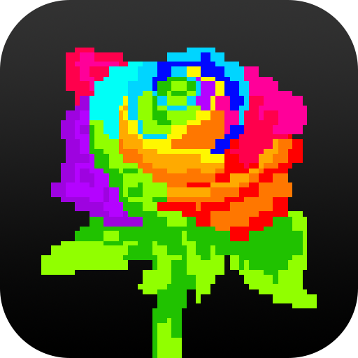 Flower Color By Number: Pixel Art Flower
