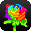 Flower Color By Number: Fiore Pixel Art
