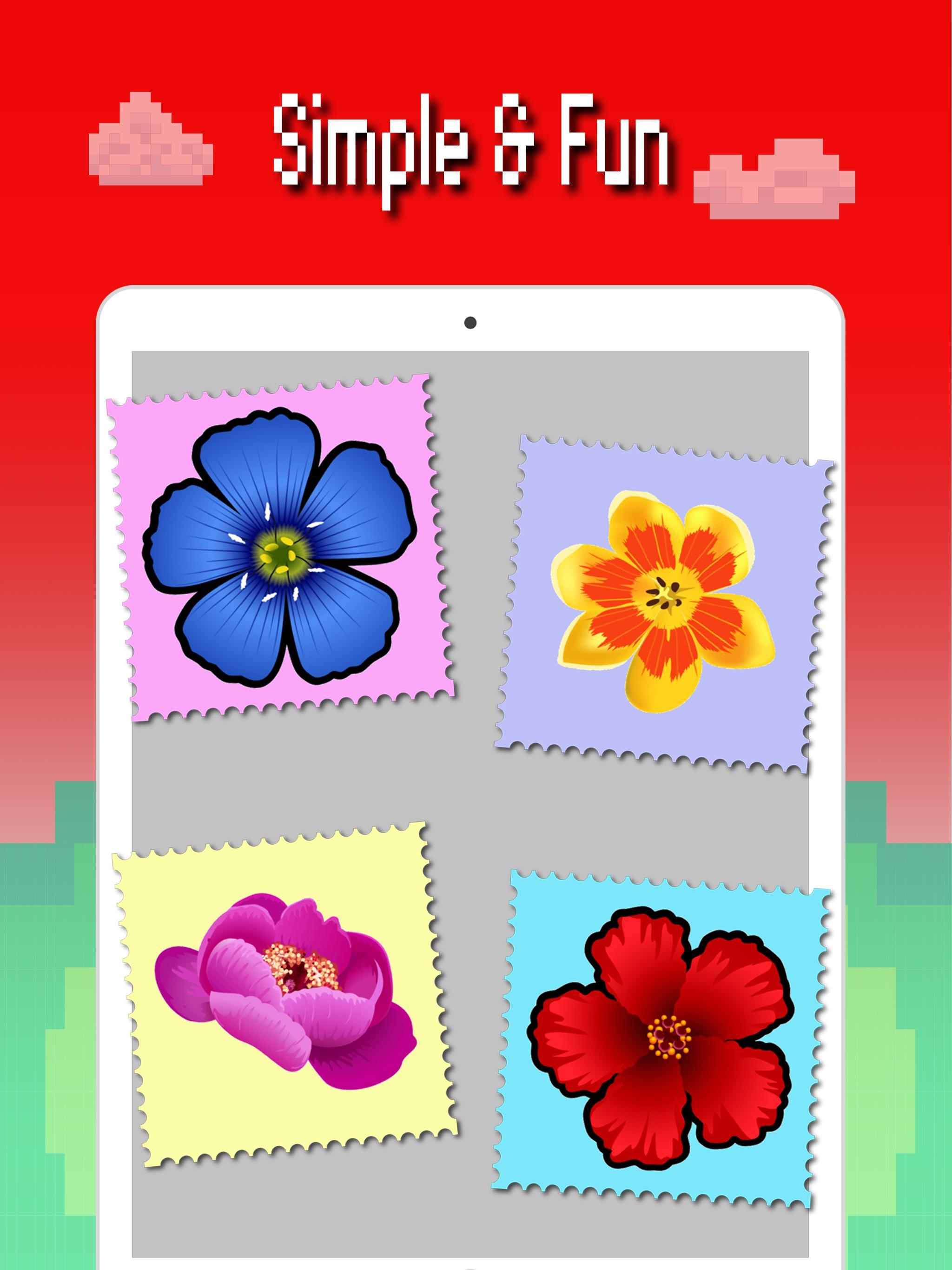 Warna bunga dengan nomor Blossom coloring page for Android
