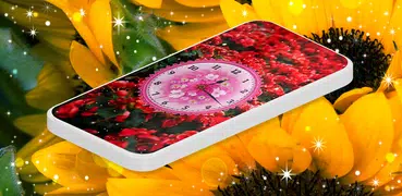 Flower Blossoms Spring Clock