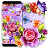 ”Colorful Shiny Flower Theme
