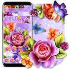 Colorful Shiny Flower Theme icono