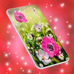 Pink Flower Live Wallpaper APK download