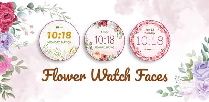 Flower Watch Face for Wear OS imagem de tela 1
