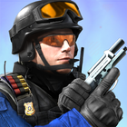 Icona giochi polizia guerra con armi