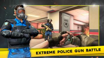 Poster giochi polizia guerra con armi