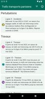 Trafic transports parisiens Affiche